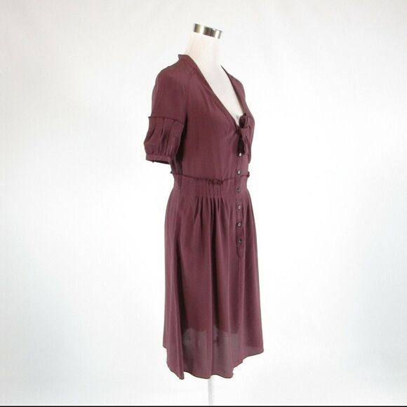 Mauve purple MALO A-line dress IT42 8 - Picture 3 of 8